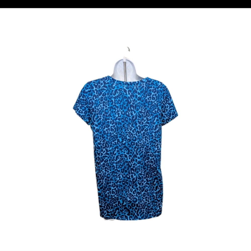 Lilly Pulitzer Etta V Neck Cotton Top S Leopard Beach Summer #11 - Picture 6 of 9